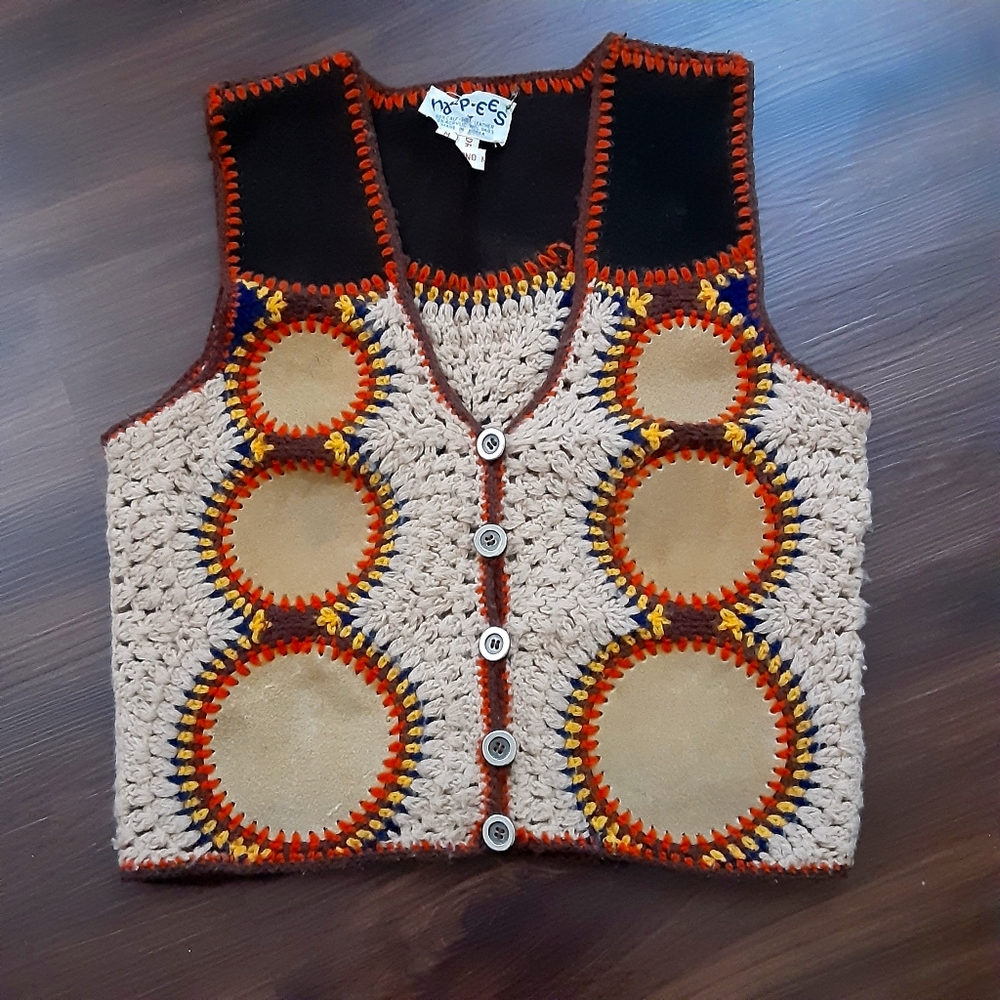 Vintage Crochet Crop Vest (1970's)